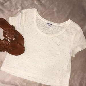 White Lace Crop Top